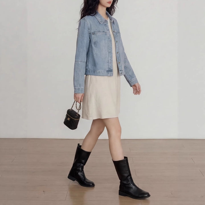 Damen Denimjacke mit Knopfleiste Echo Archiv