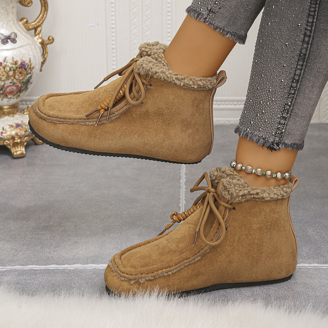 Damen Gefütterte Ankle-Boots im Mokassinstil mit Teddyfutter und profilierter Gummisohle Echo Archiv