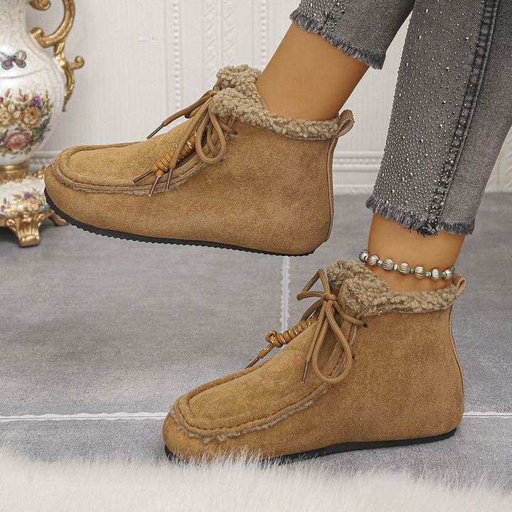 Damen Gefütterte Ankle-Boots im Mokassinstil mit Teddyfutter und profilierter Gummisohle Echo Archiv