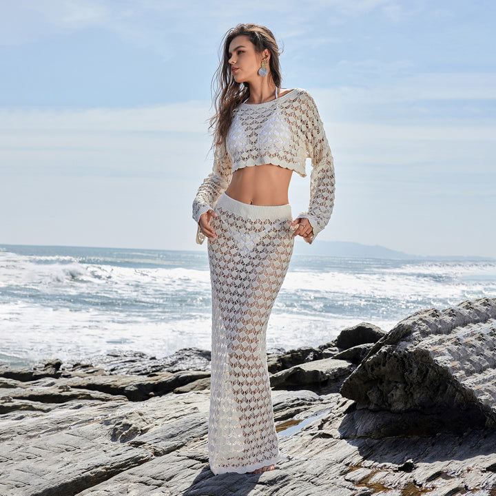 Damen Häkel-Set mit Crop-Top und Maxi-Rock Echo Archiv