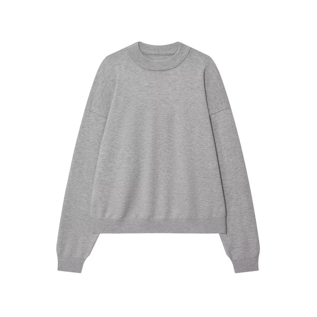 Damen Oversize Pullover mit weitem Rundhalsausschnitt und Rippbündchen Echoarchiv