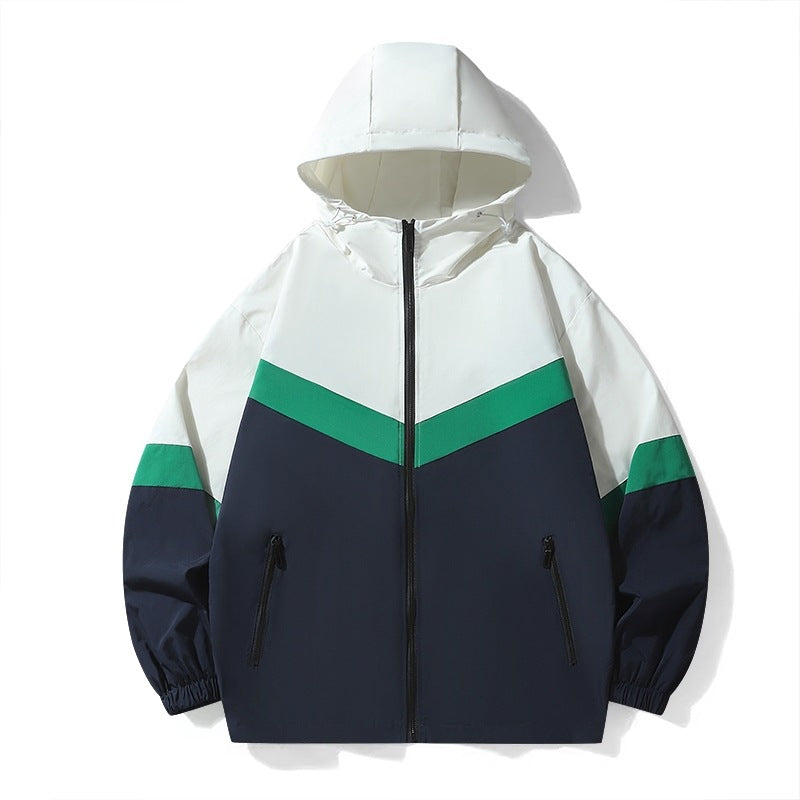 Herren leichte Übergangsjacke mit verstellbarem Kapuzensystem und atmungsaktiven Einsätzen Echoarchiv