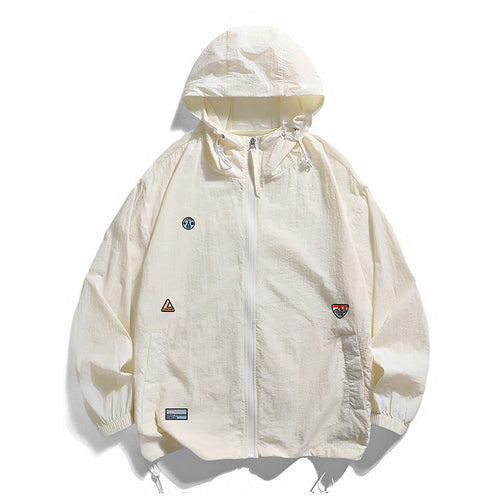 Herren multifunktionale Outdoor-Jacke mit verstellbarer Kapuze und Reißverschlusstaschen Echoarchiv
