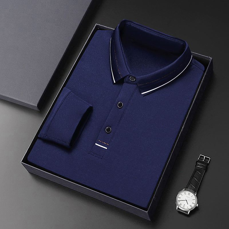 Herren elegantes Poloshirt mit strukturiertem Kragen und stilvollen Akzenten Echoarchiv