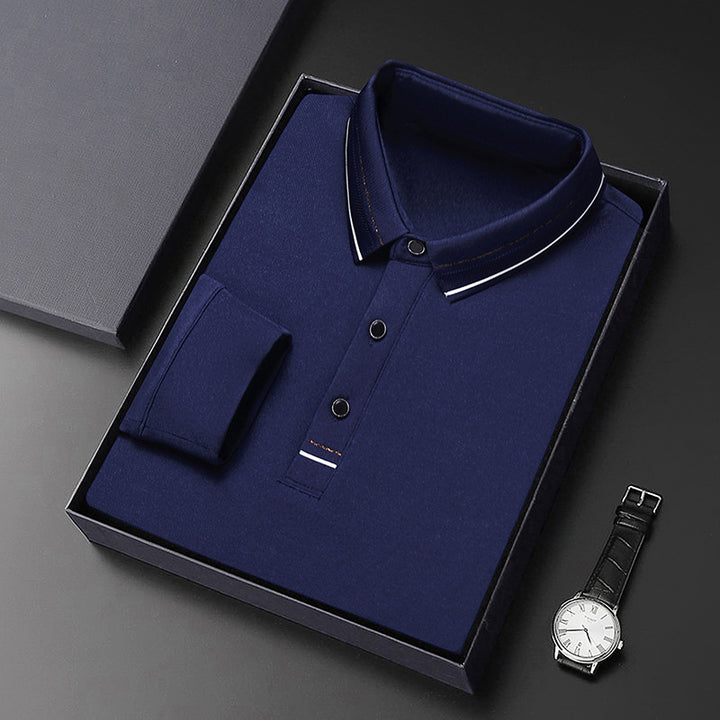 Herren elegantes Poloshirt mit strukturiertem Kragen und stilvollen Akzenten Echoarchiv