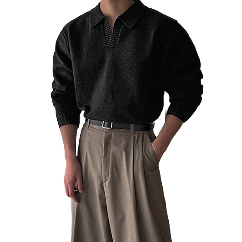 Herren Modischer Grobstrickpullover mit Stehkragen Echo Archiv