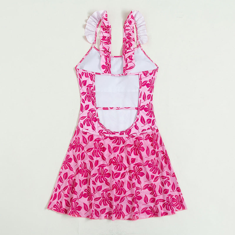 Damen Schwimmdress mit verspielten Rüschendetails Echo Archiv