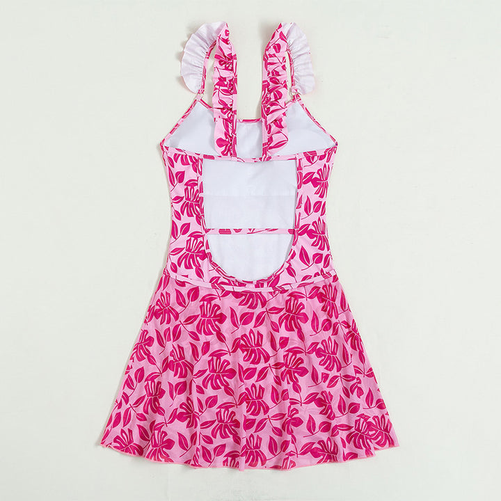 Damen Schwimmdress mit verspielten Rüschendetails Echo Archiv