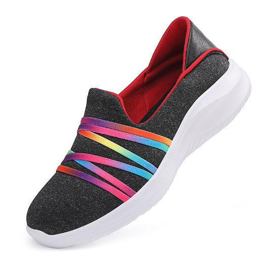 Damen nan eleganter Schlupfsneaker mit elastischen Zierbändern, atmungsaktiver Strickkonstruktion und gedämpfter Komfortlaufsohle Echo Archiv