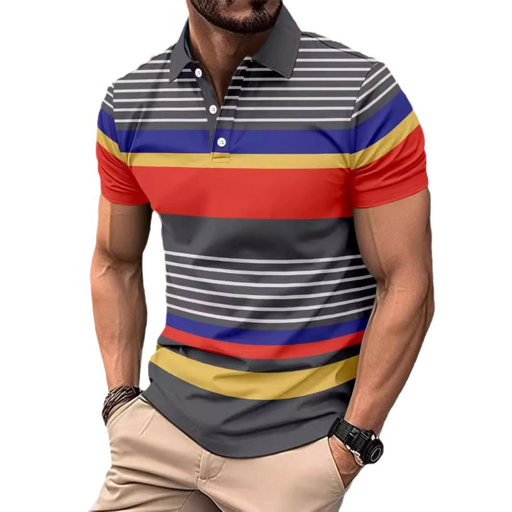 Herren Poloshirt mit modischem Streifendessin und hochwertiger Baumwollmischung Echoarchiv