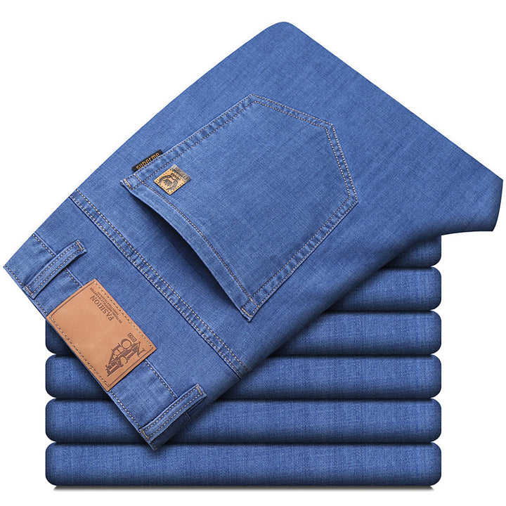 Herren hochwertige Denim-Hose mit funktionalen Taschen Echoarchiv