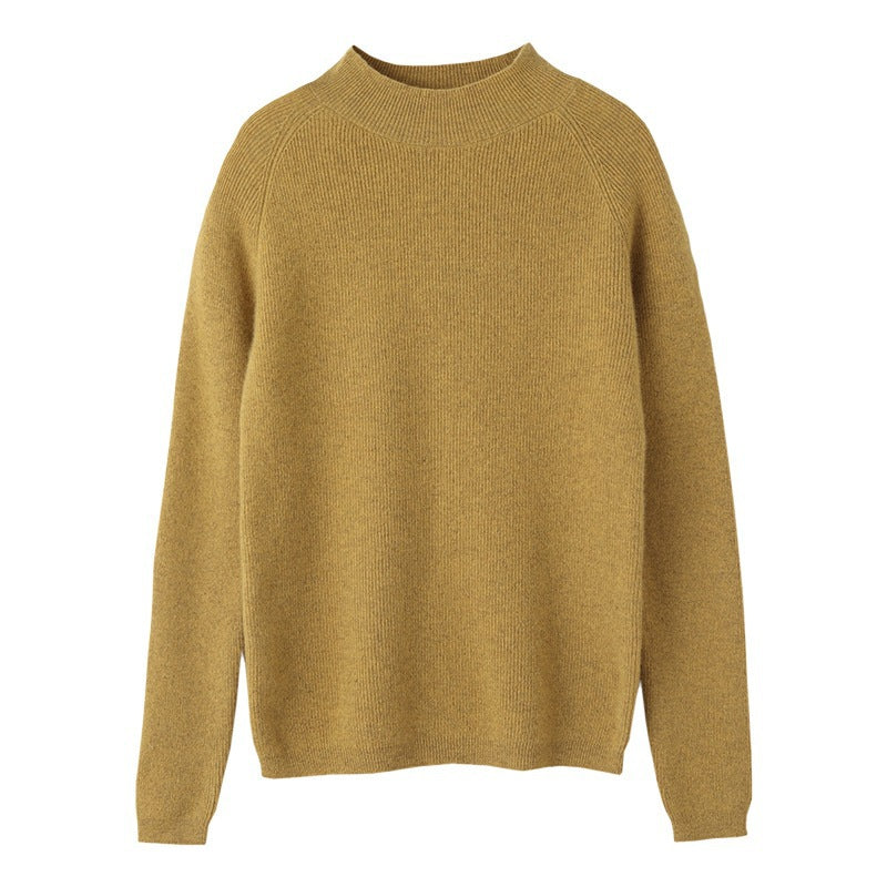 Damen Schmal geschnittener Stehkragenpullover aus leichtem Feinstrick mit feiner Rippenstruktur Echoarchiv
