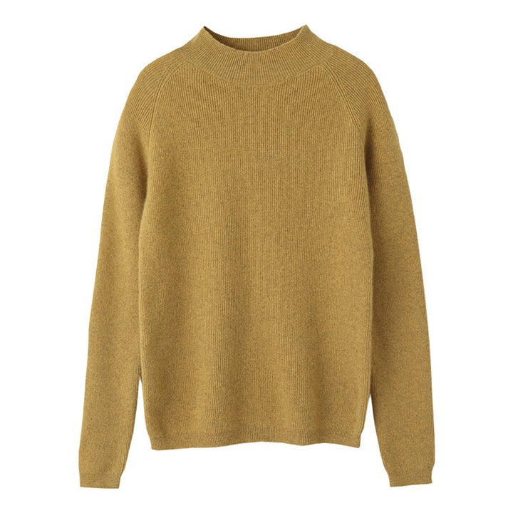 Damen Schmal geschnittener Stehkragenpullover aus leichtem Feinstrick mit feiner Rippenstruktur Echoarchiv