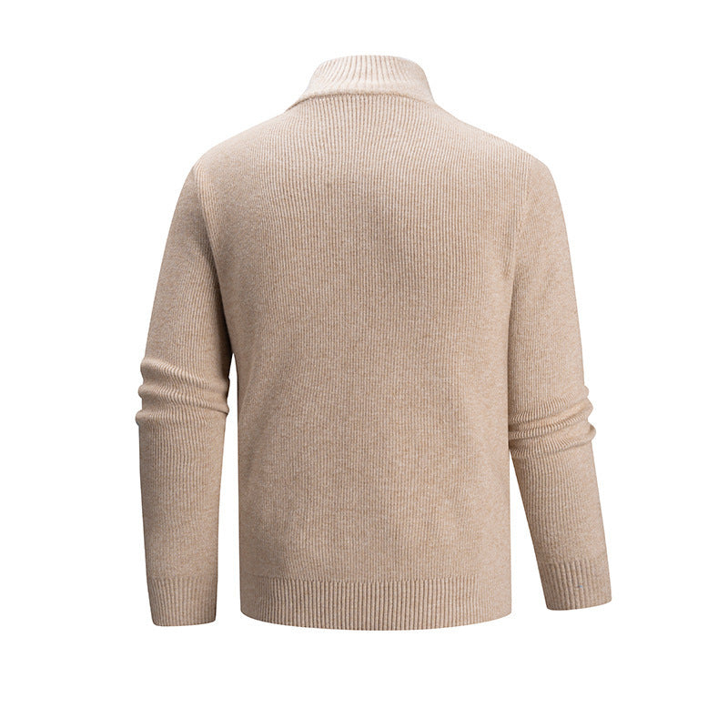 Herren Rollkragenpullover mit modernem Reißverschluss Echoarchiv