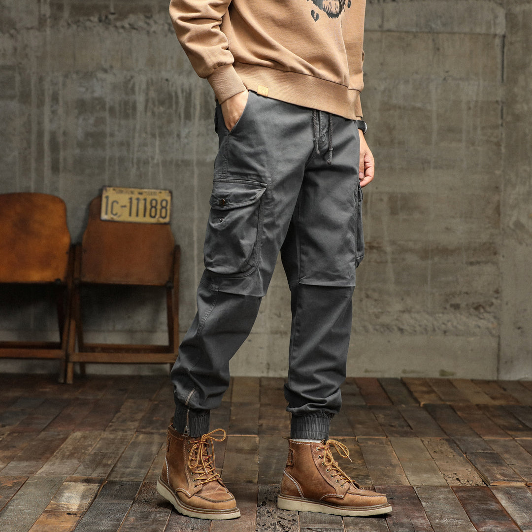 Herren Cargo-Hose mit elastischem Bund und multifunktionalen Taschen Echoarchiv