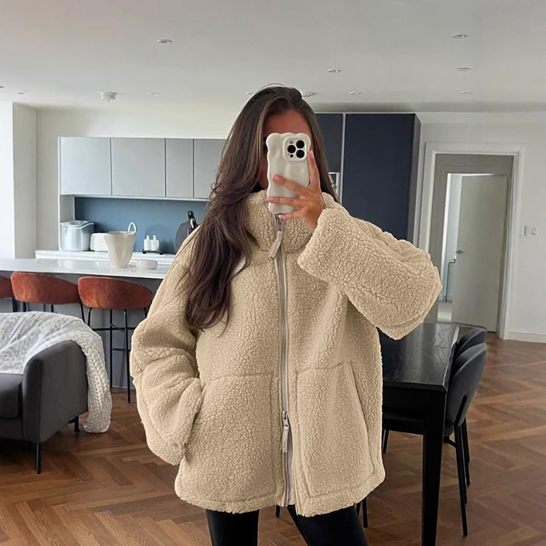 Damen Oversized Fleecejacke Echoarchiv
