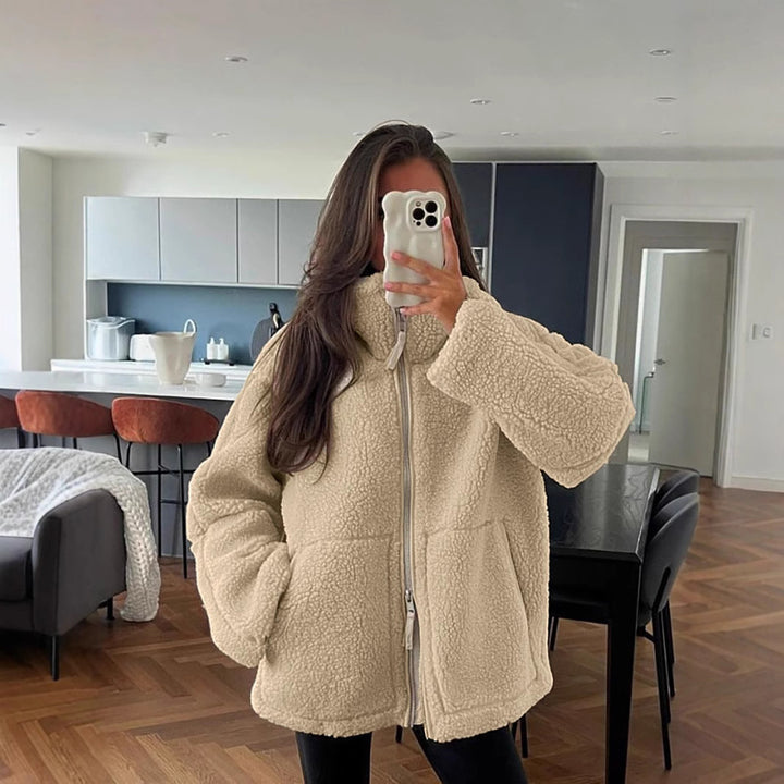 Damen Oversized Fleecejacke Echoarchiv