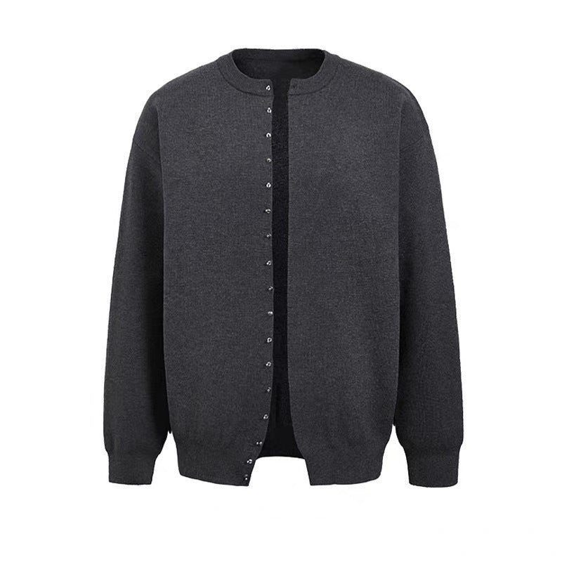 Herren Lässige Strickjacke mit Knopfleiste Echo Archiv