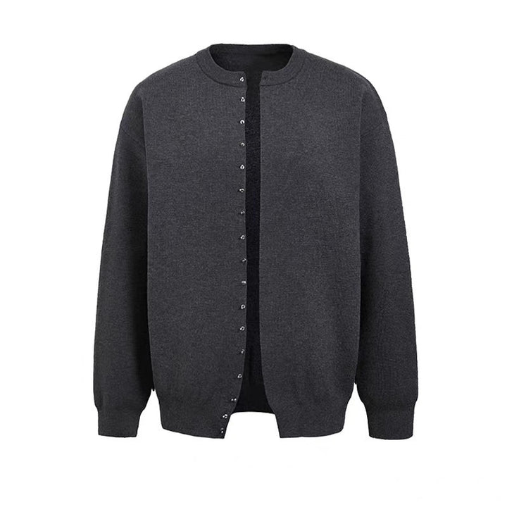 Herren Lässige Strickjacke mit Knopfleiste Echo Archiv