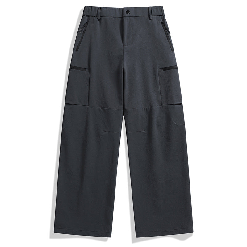 Herren weite Utility-Cargohose mit Reißverschluss‑Taschen und vorgeformten Knien Echo Archiv