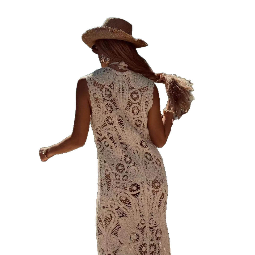 Damen Häkel-Überwurfkleid mit seitlichem Schlitz Echo Archiv