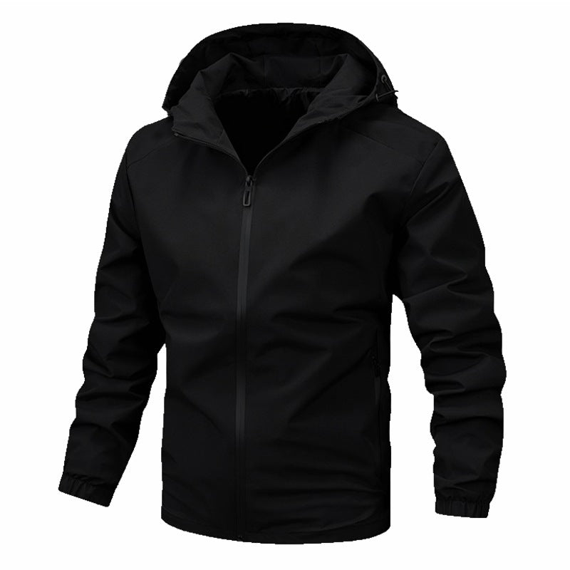 Herren wasserdichte Sportjacke mit verstellbarem Kapuze und atmungsaktivem Material Echoarchiv