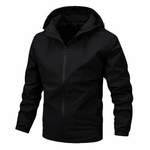 Herren wasserdichte Sportjacke mit verstellbarem Kapuze und atmungsaktivem Material Echoarchiv