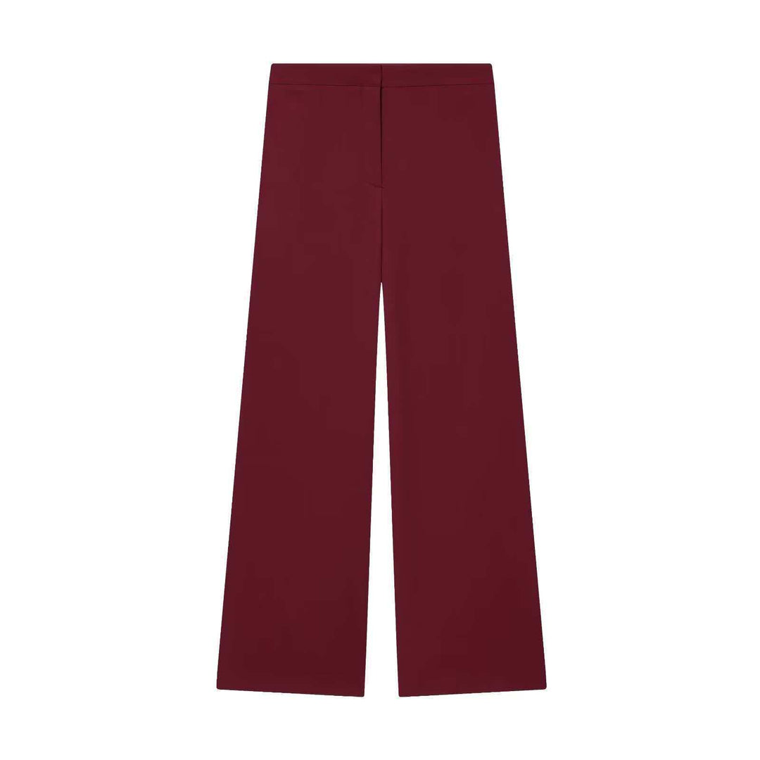 Damen nan elegante High‑Waist Weitbein-Anzughose mit flachem Bund und verdeckter Naht Echo Archiv