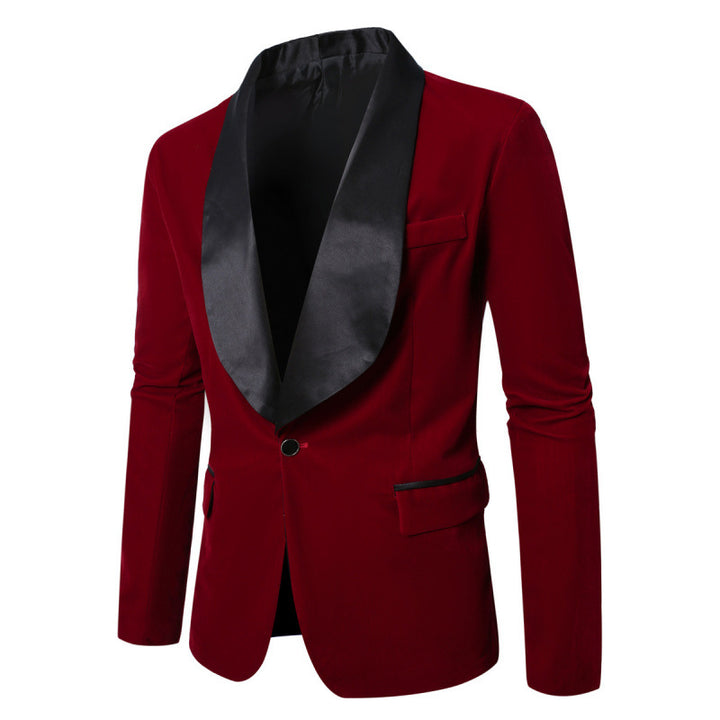 Herren Samt Smoking-Blazer mit schimmerndem Satin-Revers Echoarchiv