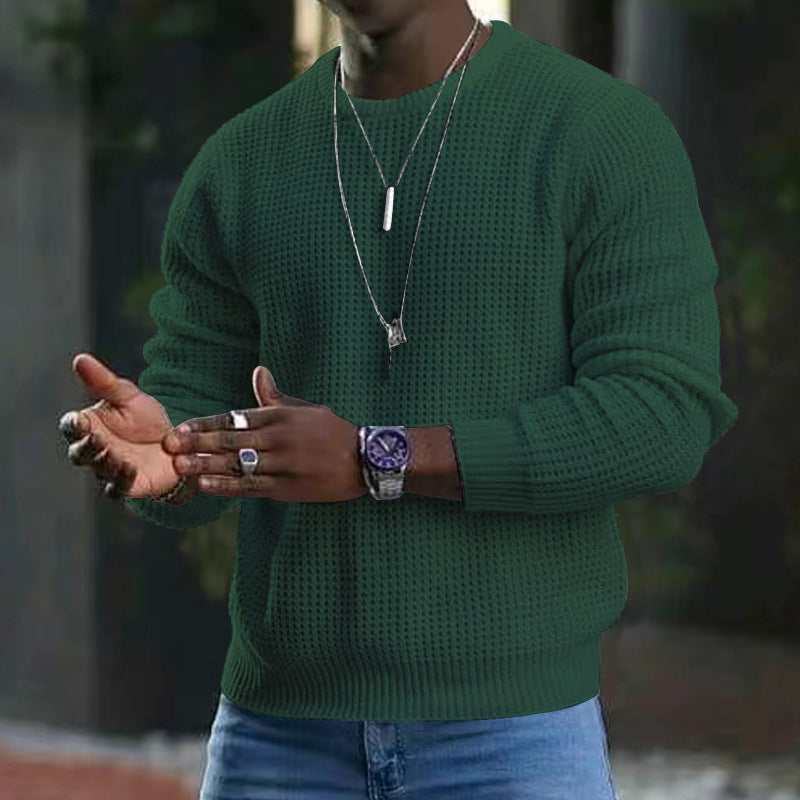 Herren stilvoller Strickpullover mit strukturiertem Design Echoarchiv