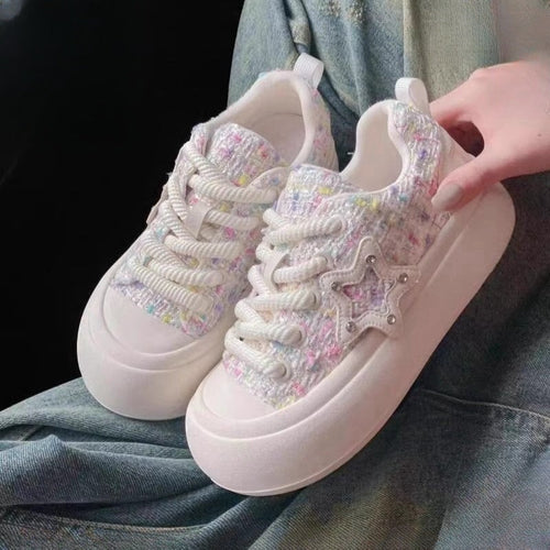 Damen Elegante und bequeme Sneakers mit glitzerndem Sternen-Detail Echo Archiv