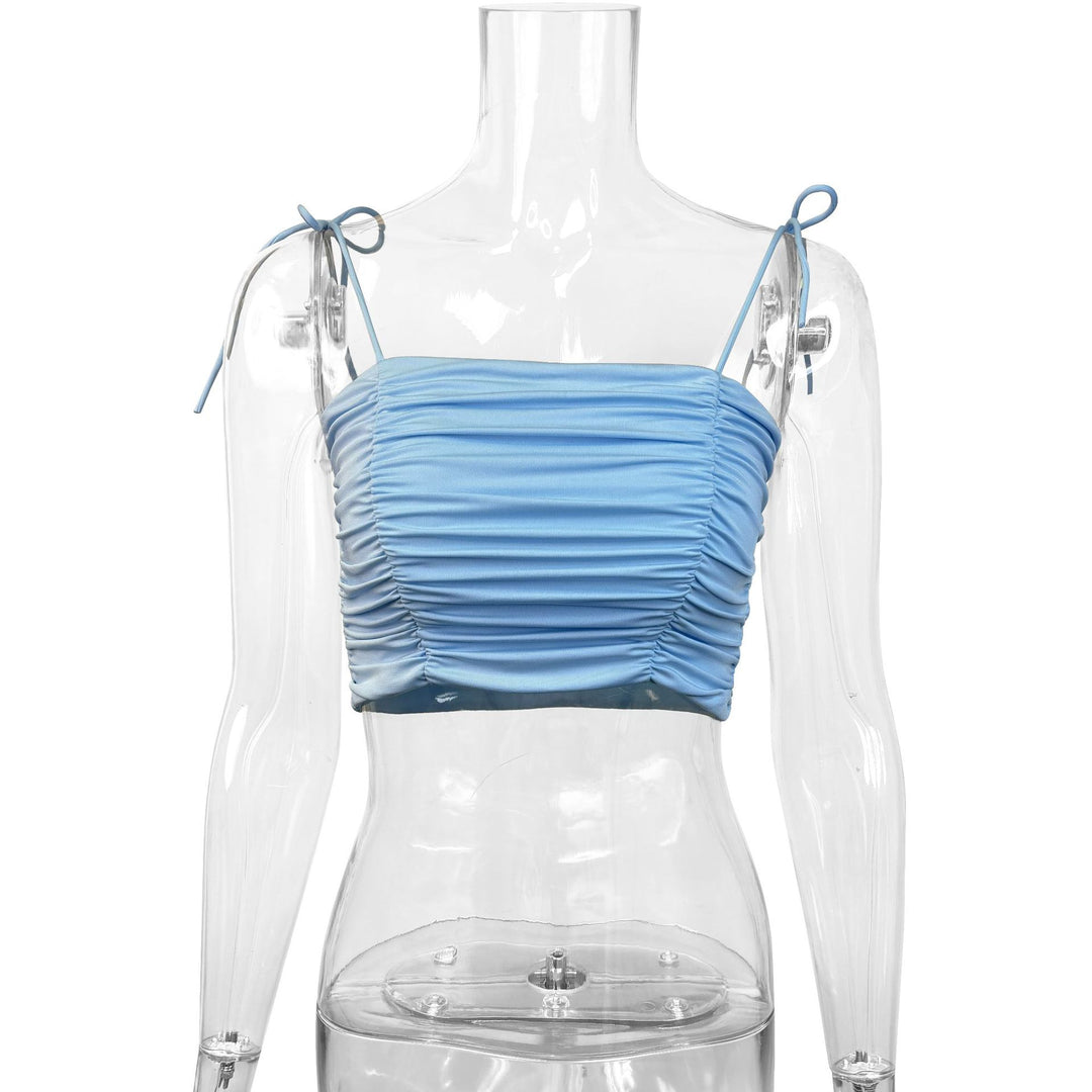 Damen Crop-Top mit Raffungen und verstellbaren Trägern Echo Archiv