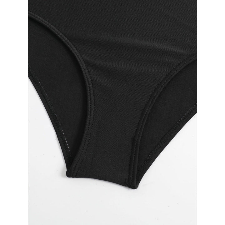 Damen Hochgeschnittener Bikini mit modischem Streifenmuster und floralem Unterteil Echo Archiv