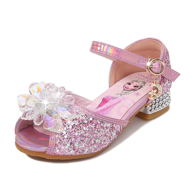 Mädchen Glitzernde Festtagschuhe mit Blumenapplikation Echo Archiv