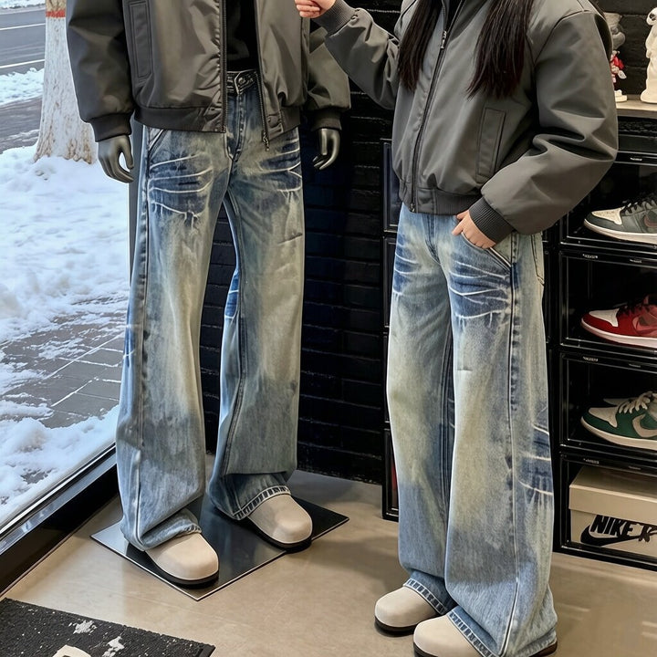 Damen Weitgeschnittene Denim-Hose Echoarchiv