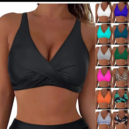 Damen Sportliches Bikinioberteil mit Wickeldesign Echo Archiv