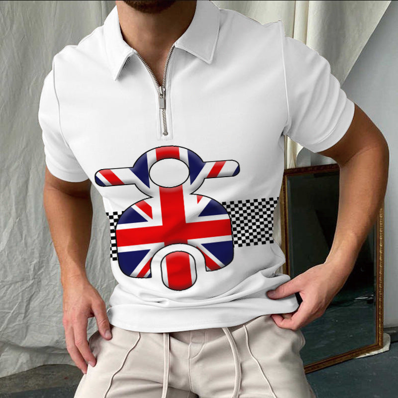 Stylisches Kariertes Kurzarm-Polo-Shirt für Herren Echoarchiv