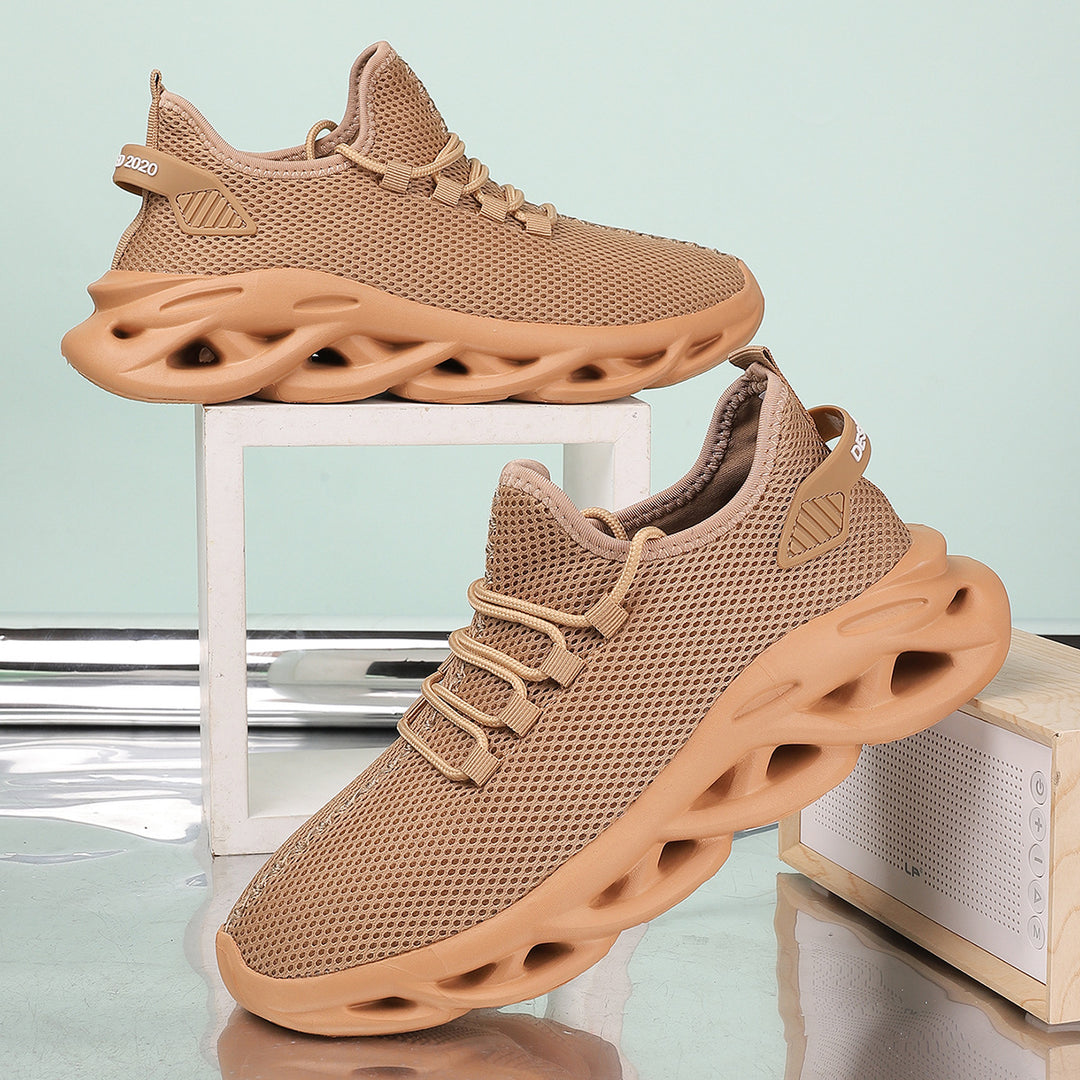 Unisex innovative Mesh‑Runner mit belüfteter Wabenstruktur, skulpturierter Hohlkern‑Plateausohle und sockenähnlichem Schaft – Norré