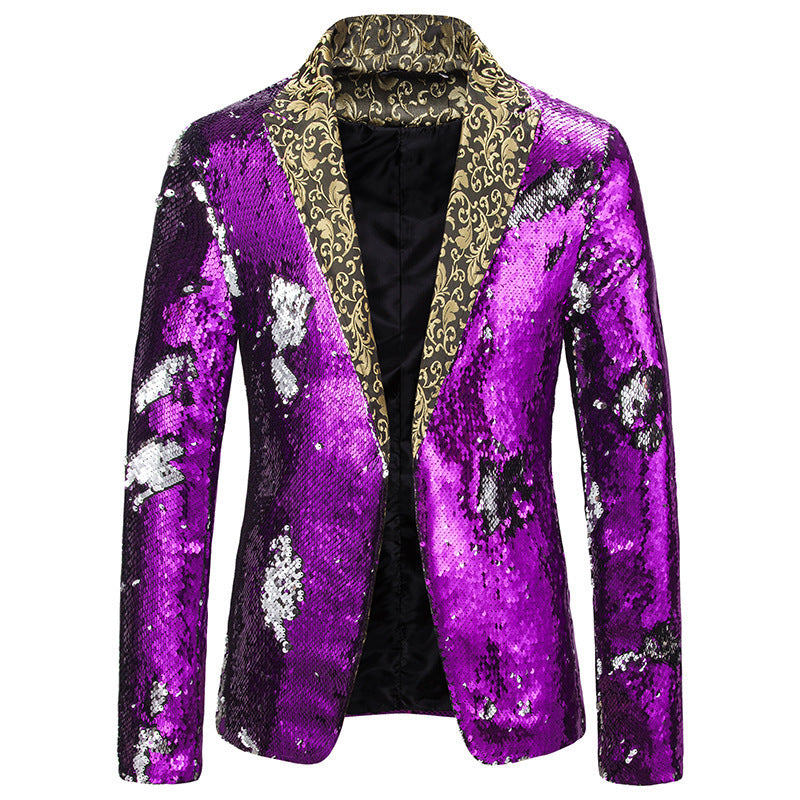 Herren extravagante Pailletten-Blazerjacke Echoarchiv