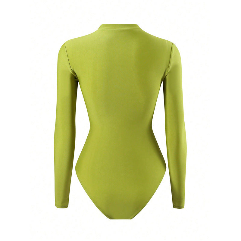 Damen UV-Schutz Langarm-Badeanzug mit floralem Überrock Echo Archiv