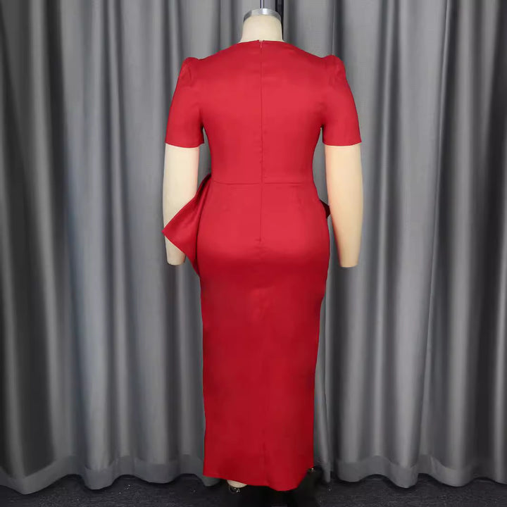 Damen Elegantes Abendkleid mit dekorativem Schleifen-Akzent und hohem Schlitz Echo Archiv