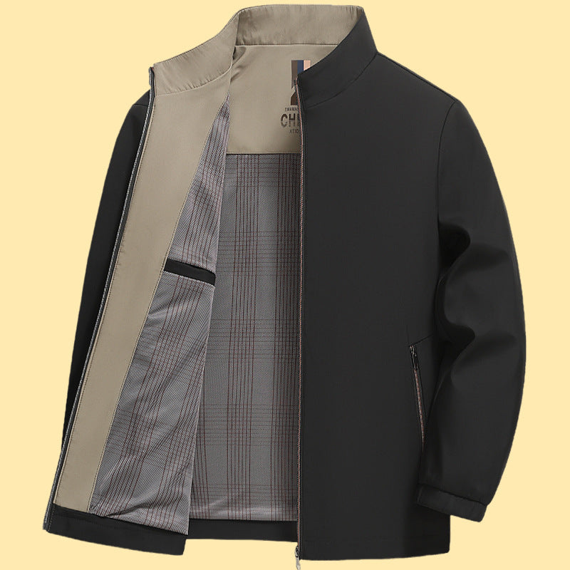 Herren elegante Freizeitjacke mit Stehkragen Echoarchiv
