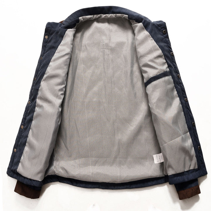 Herren Stepp-Fieldjacke mit Rautensteppung und Kontrastbesatz Echoarchiv
