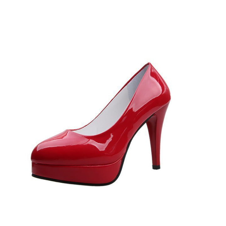 Damen nan Plateau-Pumps mit glänzendem Lack und hohem Stilettoabsatz Echo Archiv