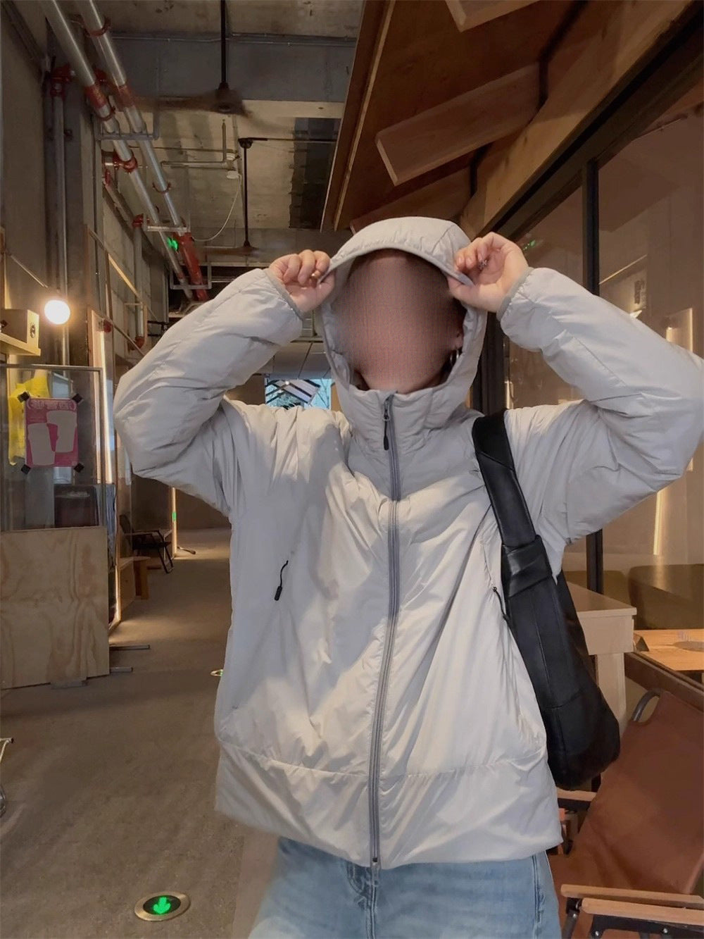 Damen Leichte und bequeme Kapuzenjacke Echoarchiv