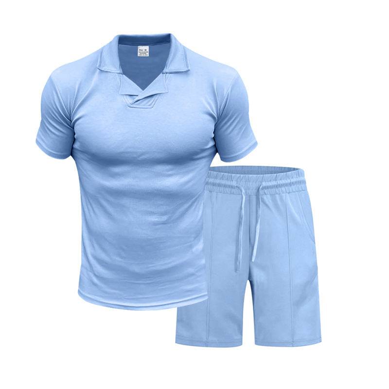 Herren Sportliches T-Shirt und Shorts Set Echoarchiv