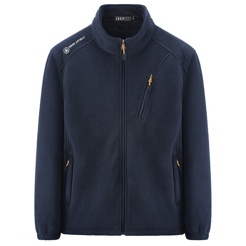 Herren Thermo‑Fleecejacke mit Sherpa‑Innenfutter, Stehkragen und Reißverschlusstaschen Echo Archiv