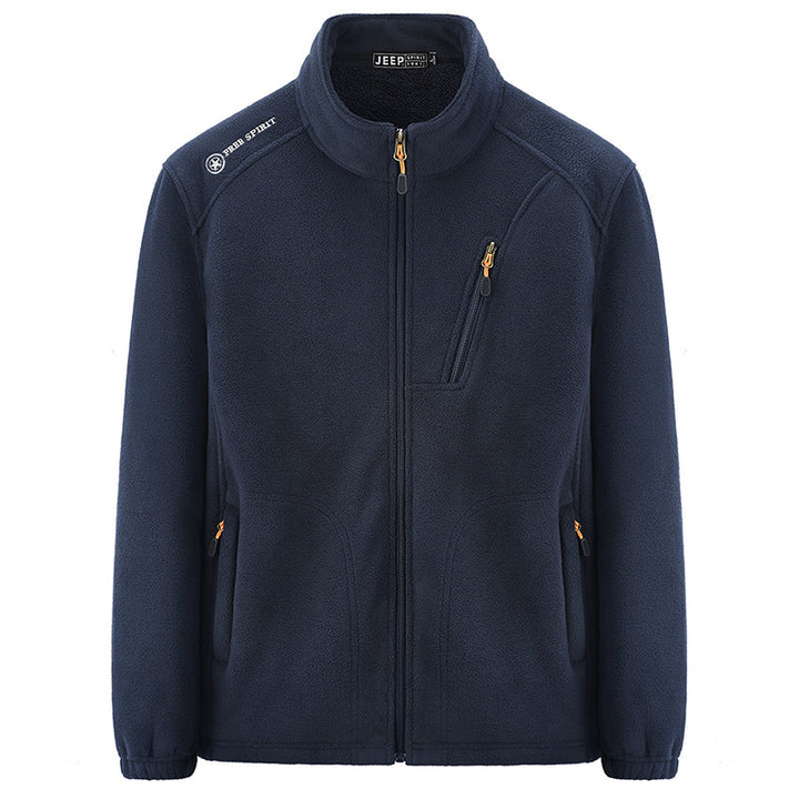 Herren Thermo‑Fleecejacke mit Sherpa‑Innenfutter, Stehkragen und Reißverschlusstaschen Echo Archiv