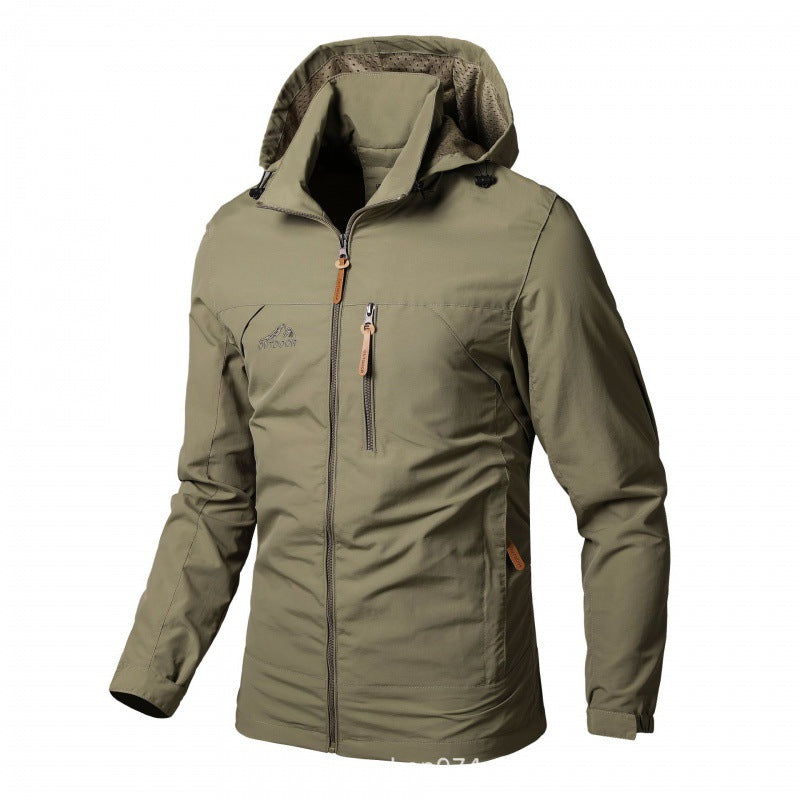 Herren nan leichte wasserabweisende Softshelljacke mit Kapuze und Sicherheitsreißverschluss Echo Archiv