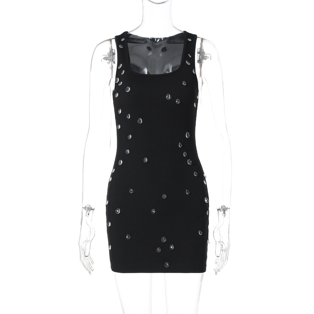 Damen Figurbetontes Minikleid mit Glitzersteinverzierungen Echo Archiv